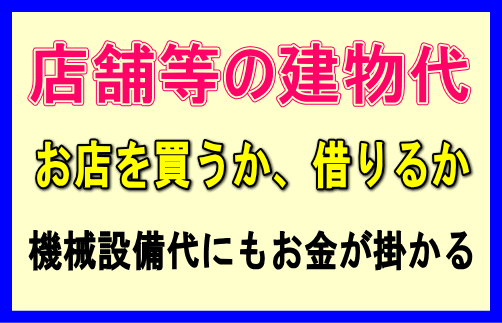 店舗等に掛かる事業資金